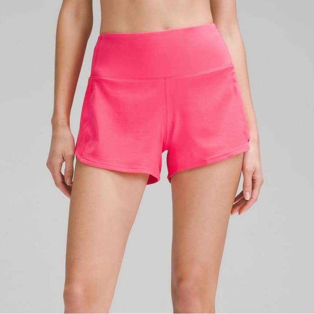Lululemon Speed Up High-Rise Lined Short 4" Lip Gloss SZ 6